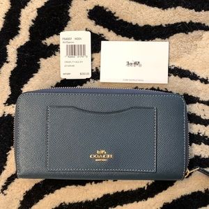 Coach leather zip wallet